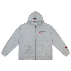 Roughplay Small Logo Full-Zip Hoodie - Light Grey