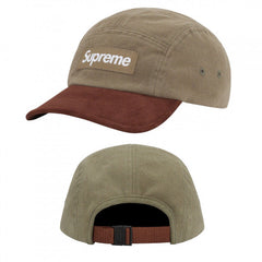 Supreme Olive and Brown 5-Panel Box Logo Camp Cap