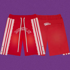 Roughplay Arch Logo Track Shorts - Red