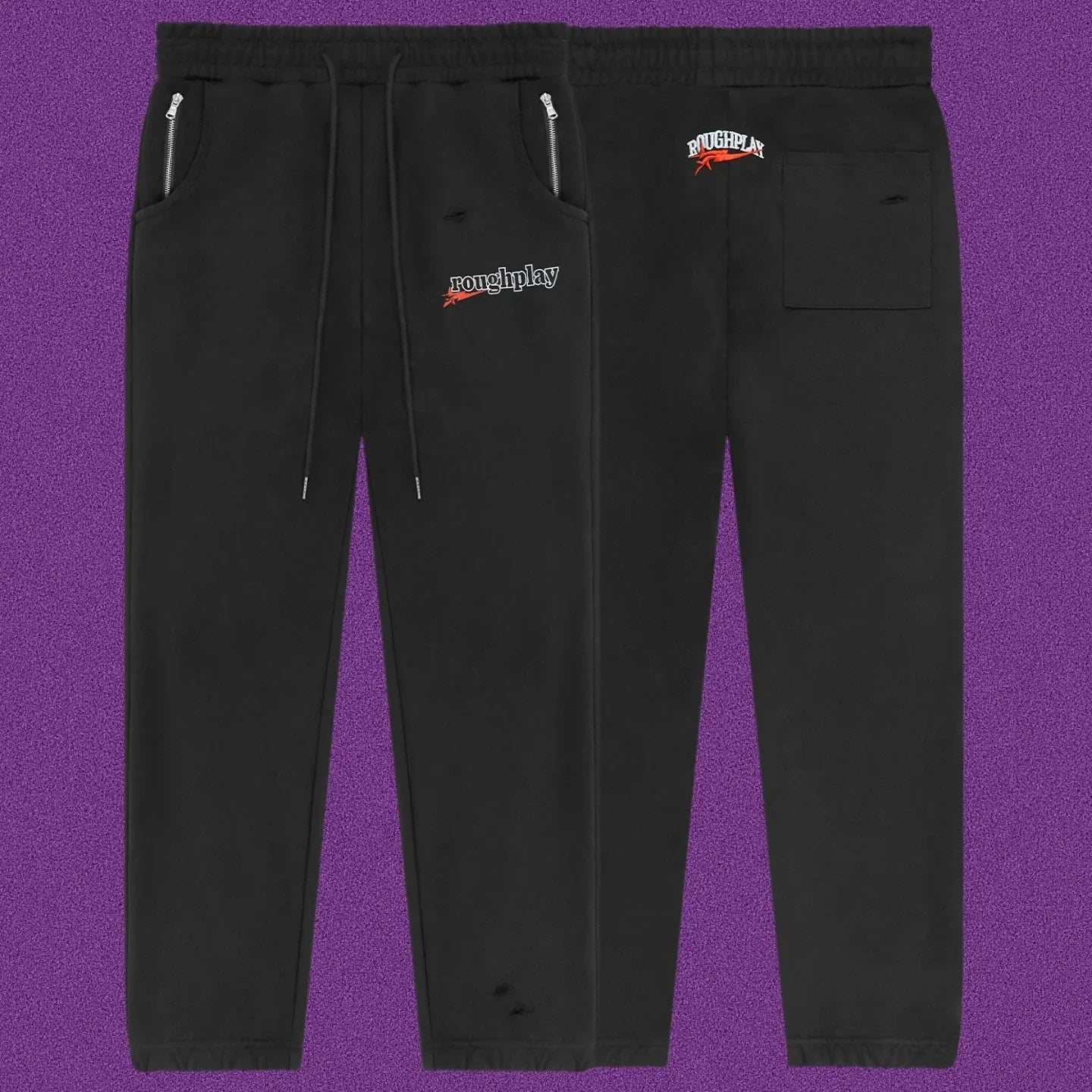 Roughplay Small Logo Track Sweatpants - Black