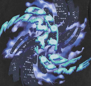 Godspeed Liberty Tears Tee Washed Black